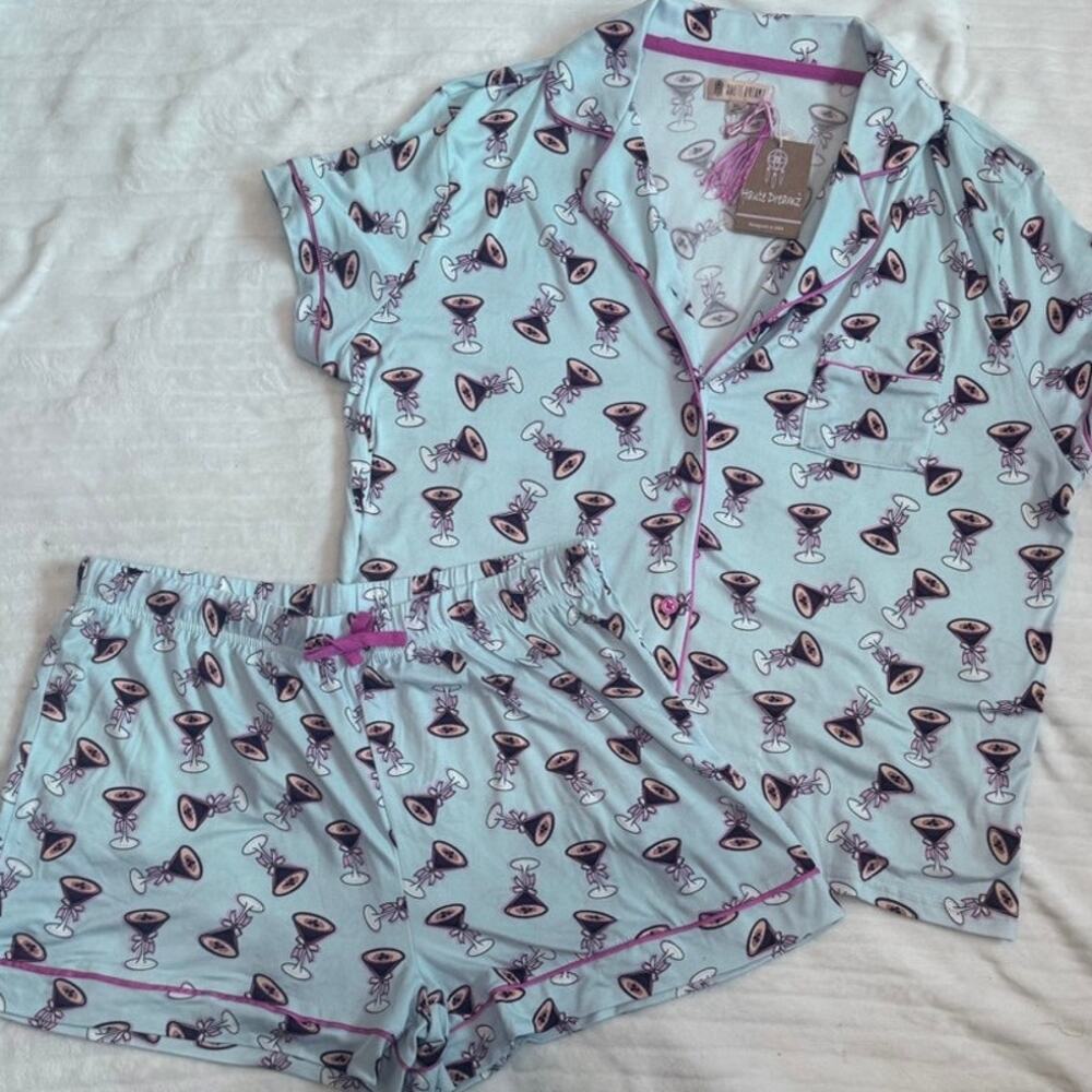 ☕️NWT Haute Dreamz Espresso Martini Pajama Set XL🍸